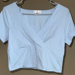 Tillys light blue crop top